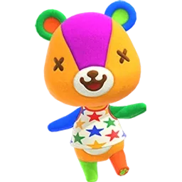 Stitches — Lazy bear cub in Animal Crossing: New Horizons